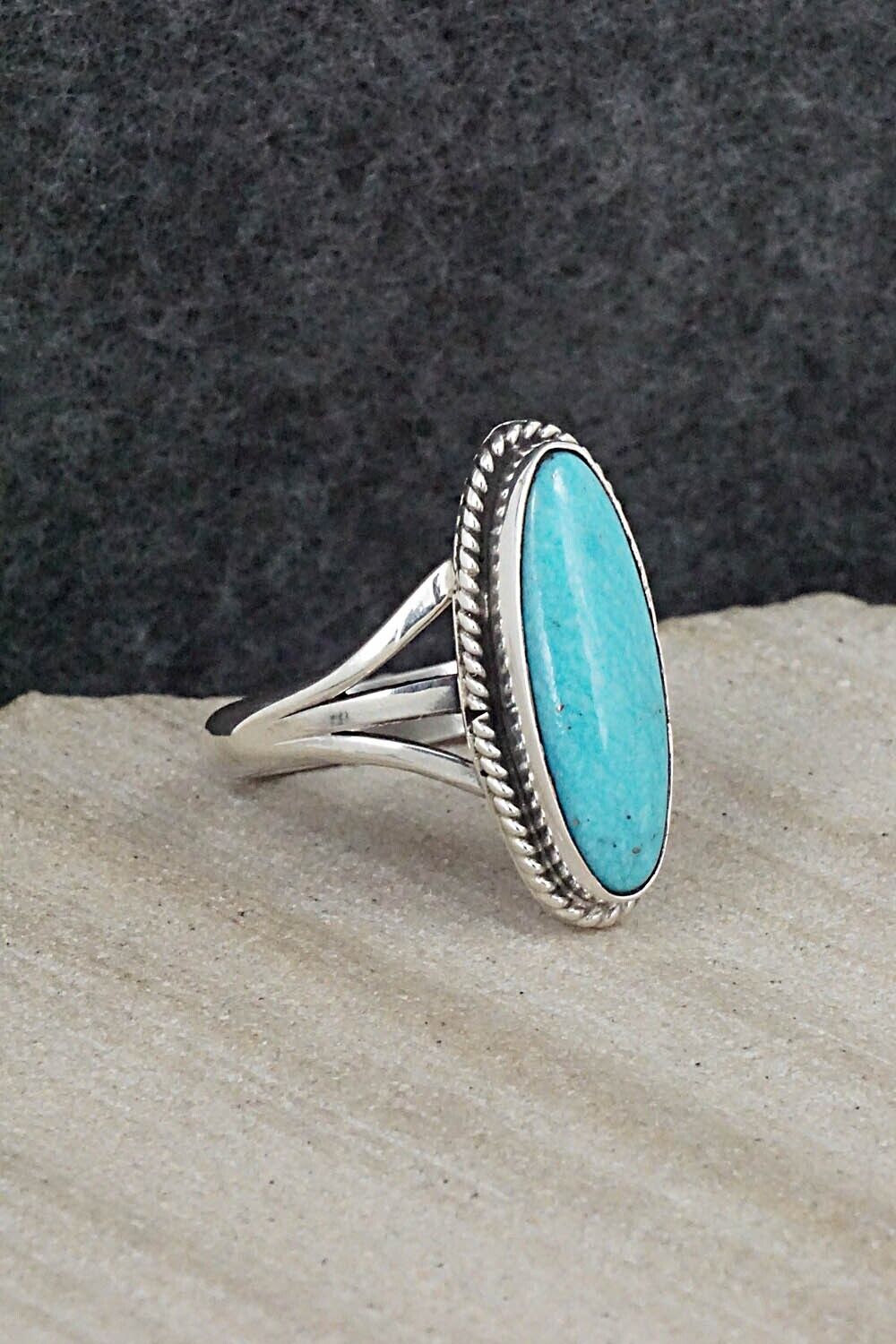 Turquoise & Sterling Silver Ring - Mark Barney - Size 7.25