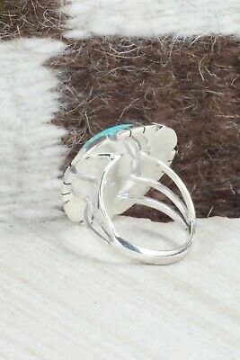 Turquoise & Sterling Silver Ring - Samuel Yellowhair - Size 7.5