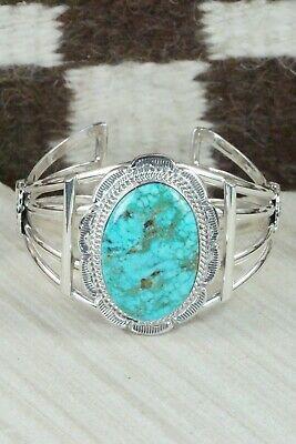 Turquoise & Sterling Silver Bracelet - Raymond Delgarito - High Lonesome Trading