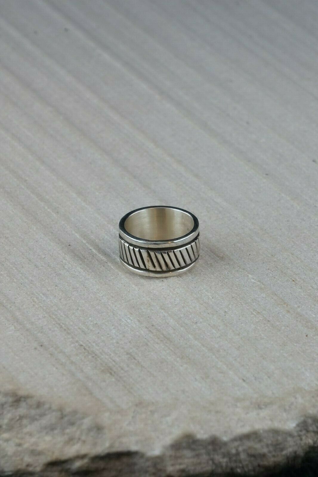 Navajo Sterling Silver Ring - Bruce Morgan - Native American - Size 5.75 - High Lonesome Trading