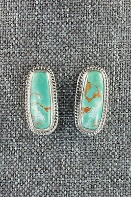 Turquoise & Sterling Silver Earrings - Annie Spencer - Navajo