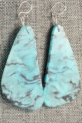 Turquoise & Sterling Silver Earrings - Ella Mae Garcia