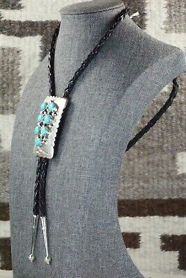 Turquoise & Sterling Silver Bolo Tie - Wilbert Muskett Sr.