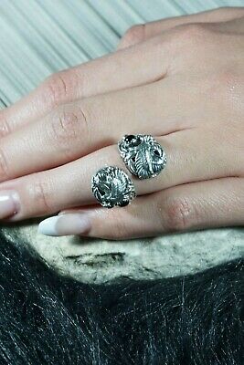 Navajo Onyx and Sterling Silver Ring - Mark Barney - Size 6.75 - High Lonesome Trading