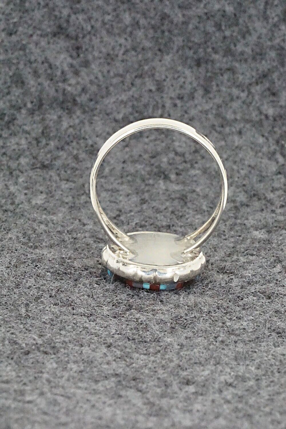 Multi Stone & Sterling Silver Ring - Ruddell Lonjose - Size 7.25