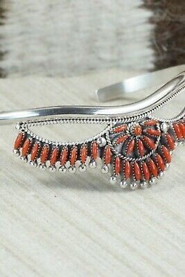 Coral & Sterling Silver Bracelet - Stewart Nakatewa