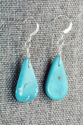 Turquoise & Sterling Silver Earrings - Navajo