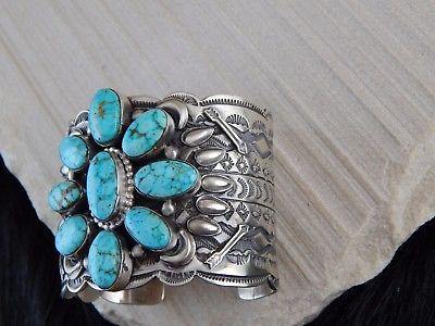 Navajo Sterling Silver & Turquoise Bracelet - Matilda Jon - High Lonesome Trading