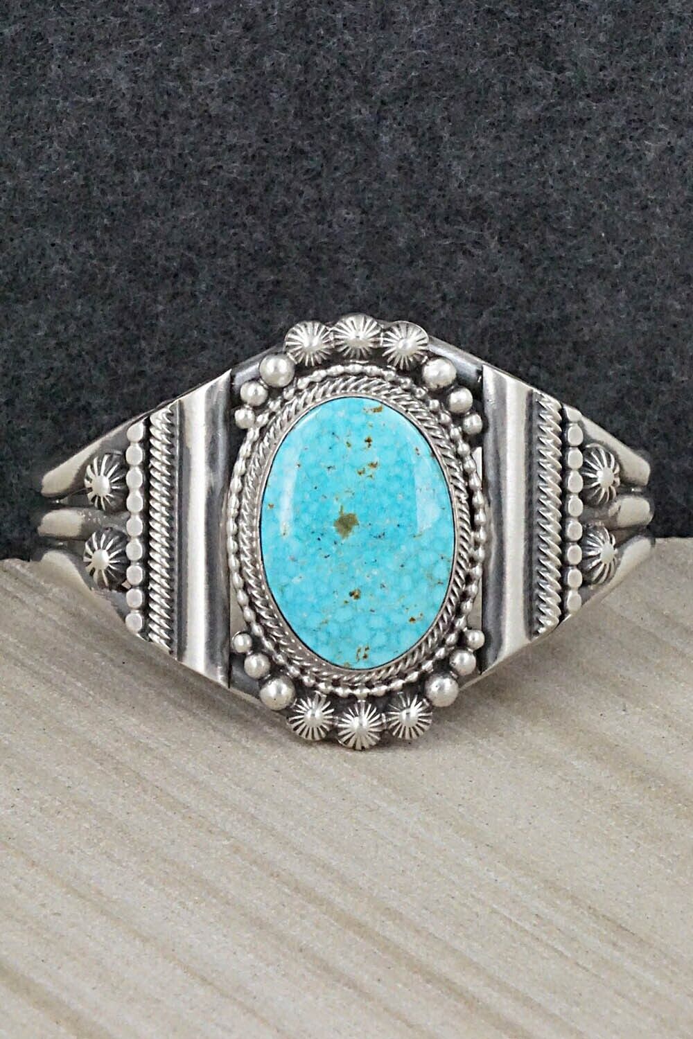 Turquoise & Sterling Silver Bracelet - Tom Lewis