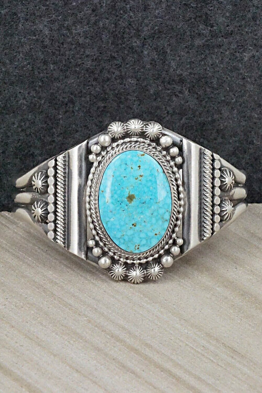 Turquoise & Sterling Silver Bracelet - Tom Lewis