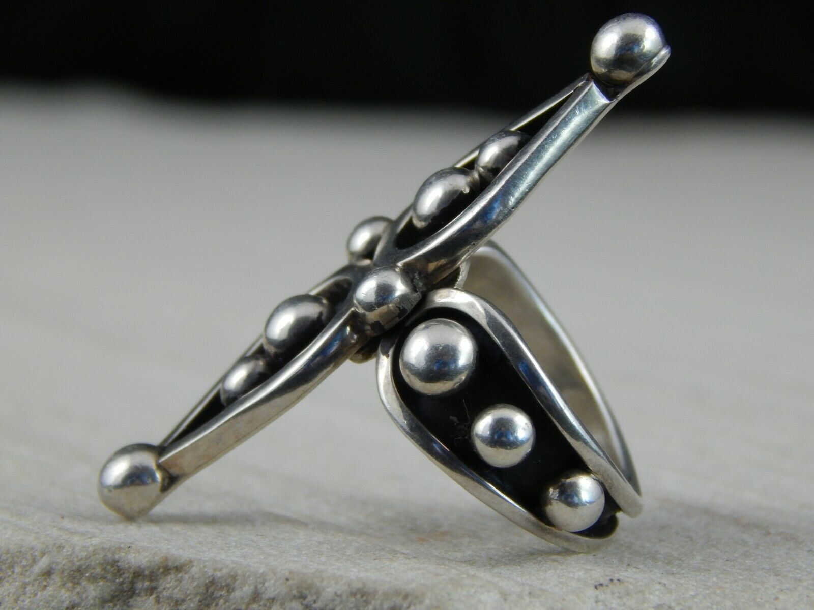 Navajo Sterling Silver Ring - G. Nez - Native American - Size 6 - High Lonesome Trading
