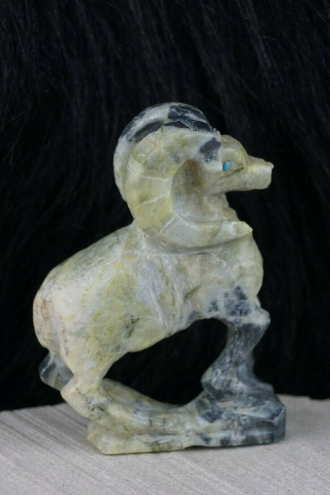 Ram Zuni Fetish Carving - Jerrold Lahaleon - High Lonesome Trading