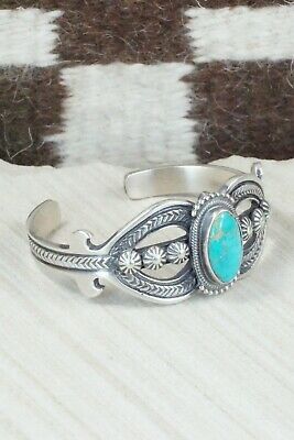 Turquoise and Sterling Silver Bracelet - Leon Martinez