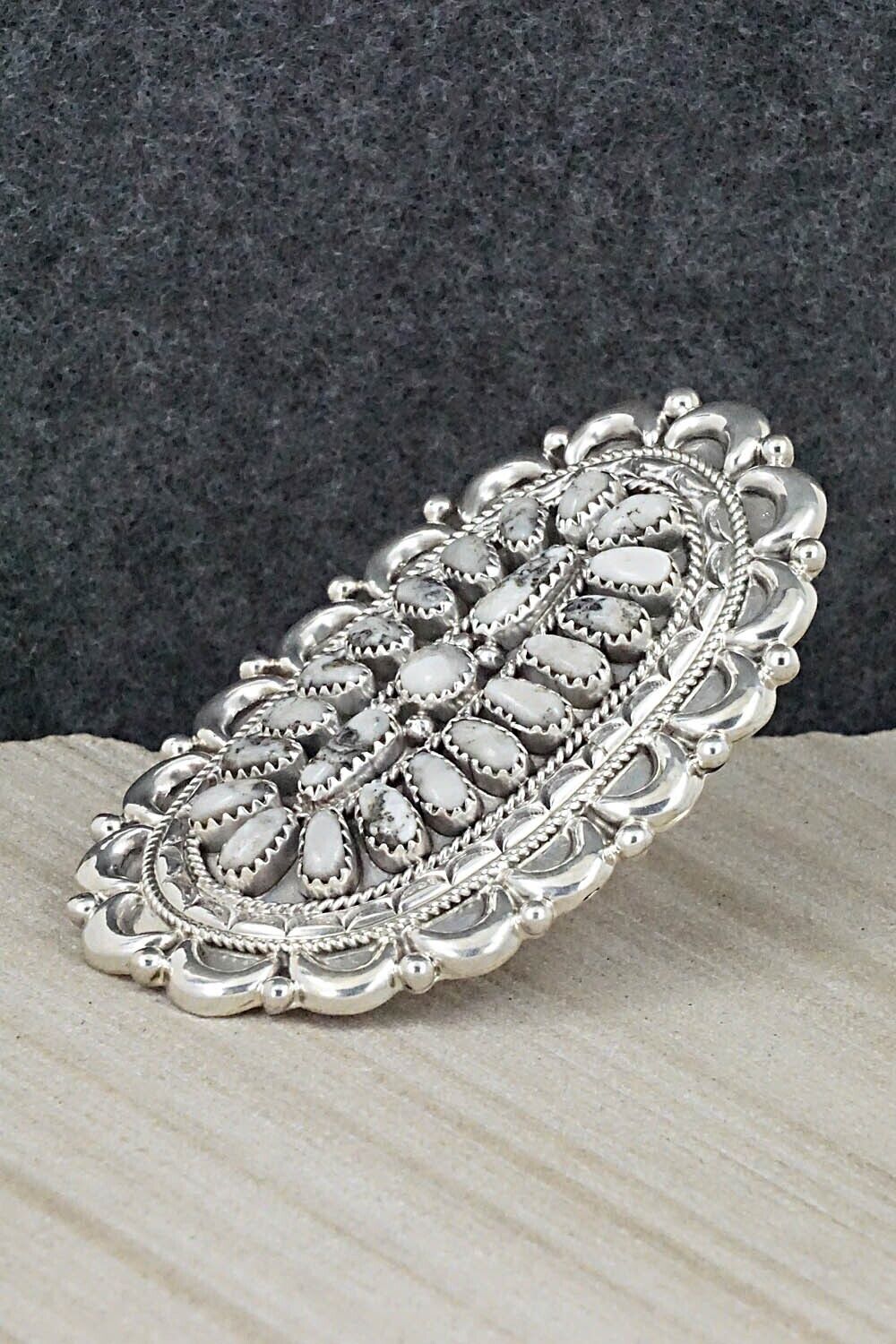 White Buffalo & Sterling Silver Ring - Jaz Wilson - Size 8.5