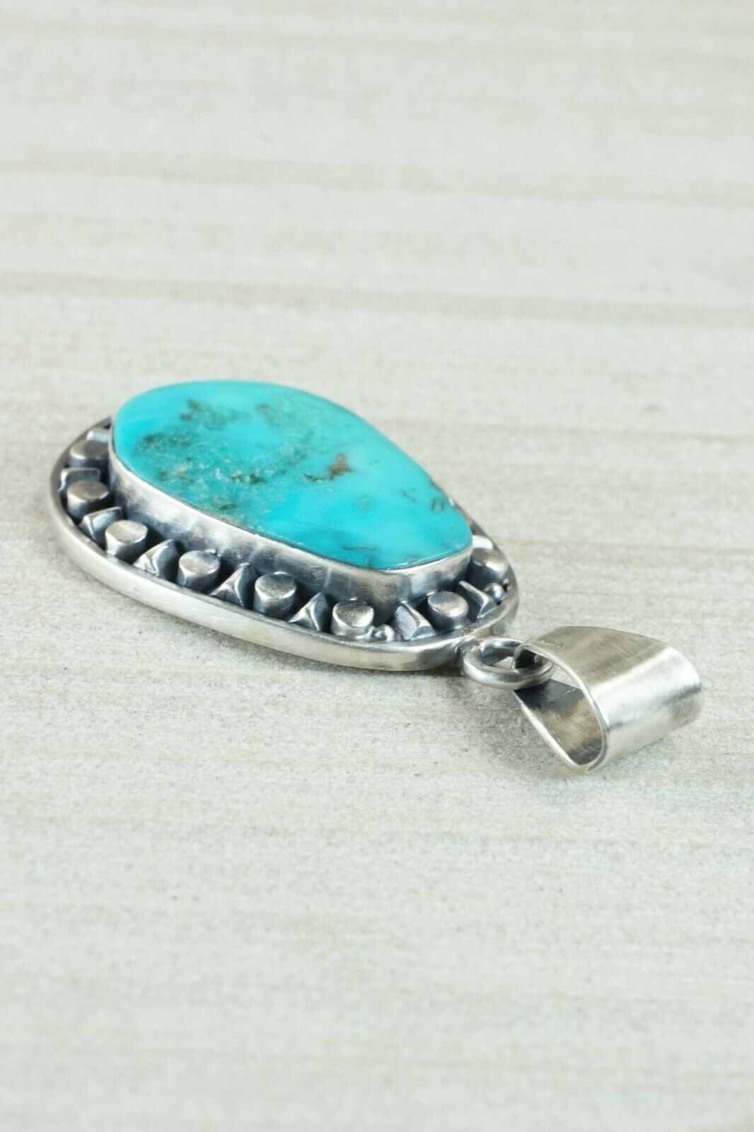 Navajo Turquoise and Sterling Silver Pendant - Sharon McCarthy
