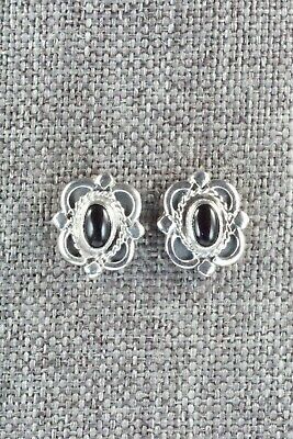 Onyx & Sterling Silver Earrings - Sharon McCarthy