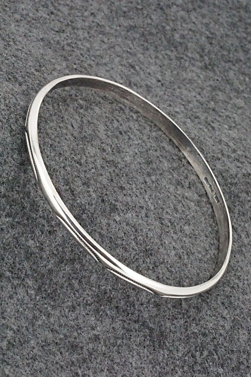 Sterling Silver Bangle Bracelet - Elaine Tahe
