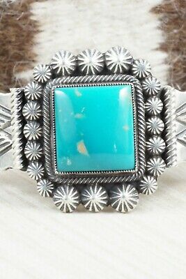 Turquoise and Sterling Silver Bracelet - Leon Martinez