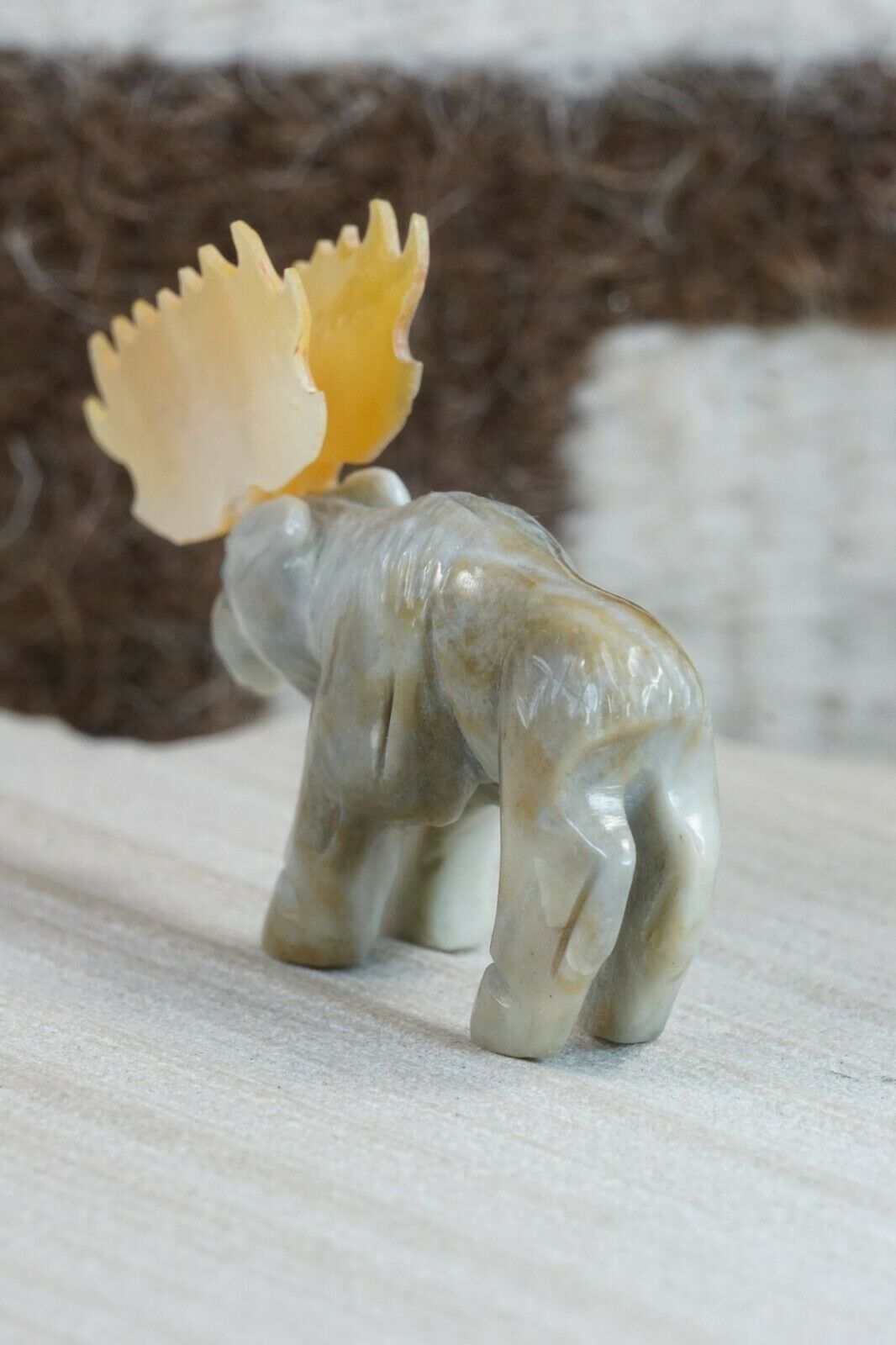 Moose Zuni Fetish Carving - Jonas Hastito