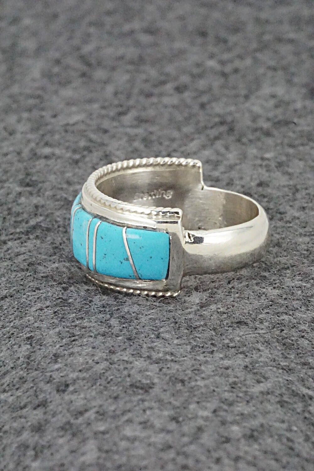 Turquoise & Sterling Silver Ring - Deirdre Luna Panteah - Size 10.5