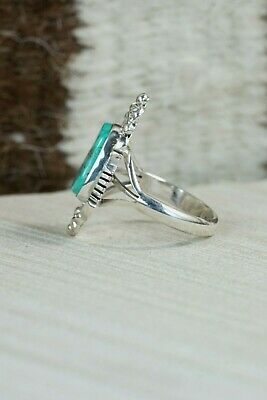 Navajo Turquoise & Sterling Silver Ring - Daniel Benally - Size 8.75
