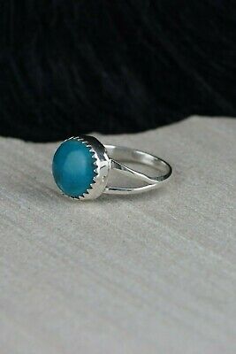 Navajo Turquoise and Sterling Silver Ring - Robert Martinez - Size 5.5 - High Lonesome Trading