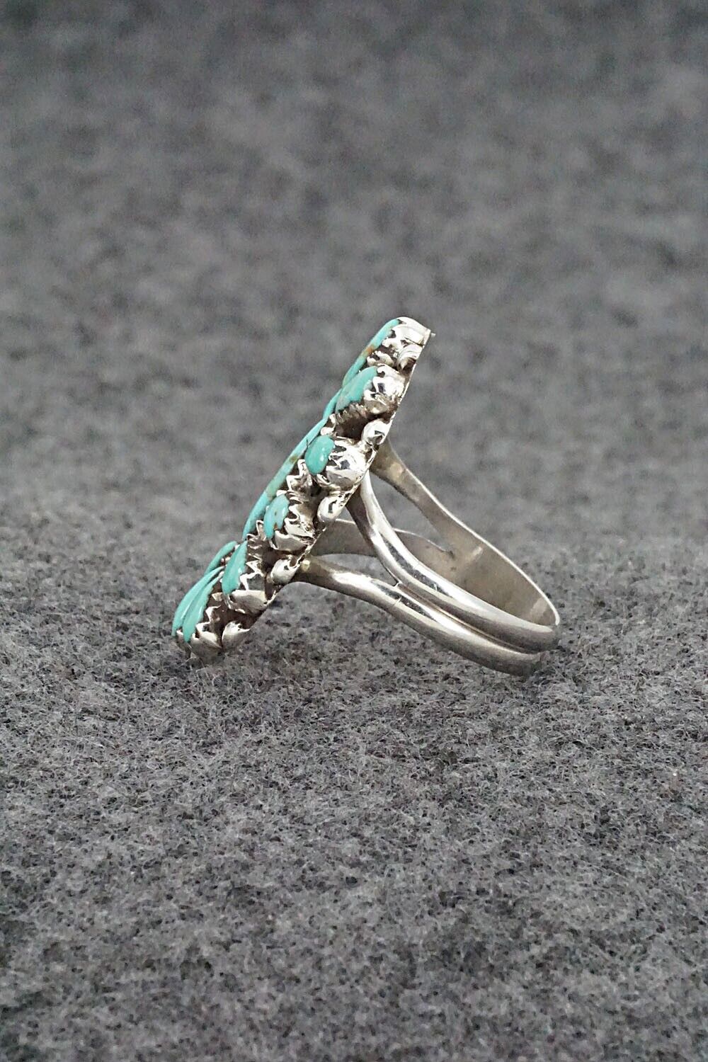 Turquoise & Sterling Silver Ring - George Gasper - Size 7