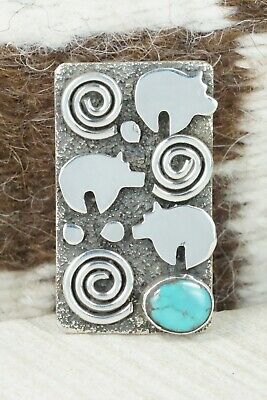 Turquoise & Sterling Silver Ring - Alex Sanchez - Size 4.5