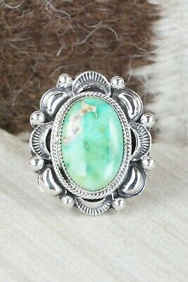 Turquoise & Sterling Silver Ring - Tom Lewis - Size 5.5