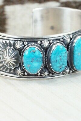 Navajo Turquoise & Sterling Silver Bracelet - Derrick Gordon