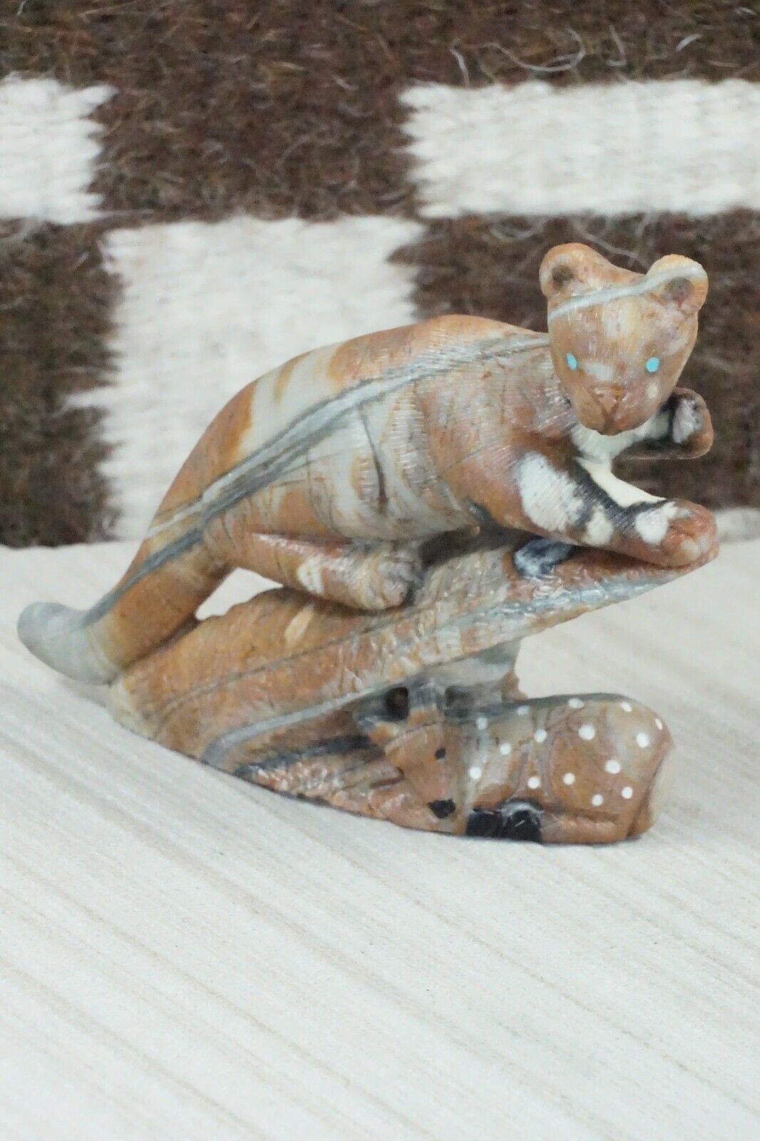 Mountain Lion Zuni Fetish Carving - Colin Weeka - High Lonesome Trading