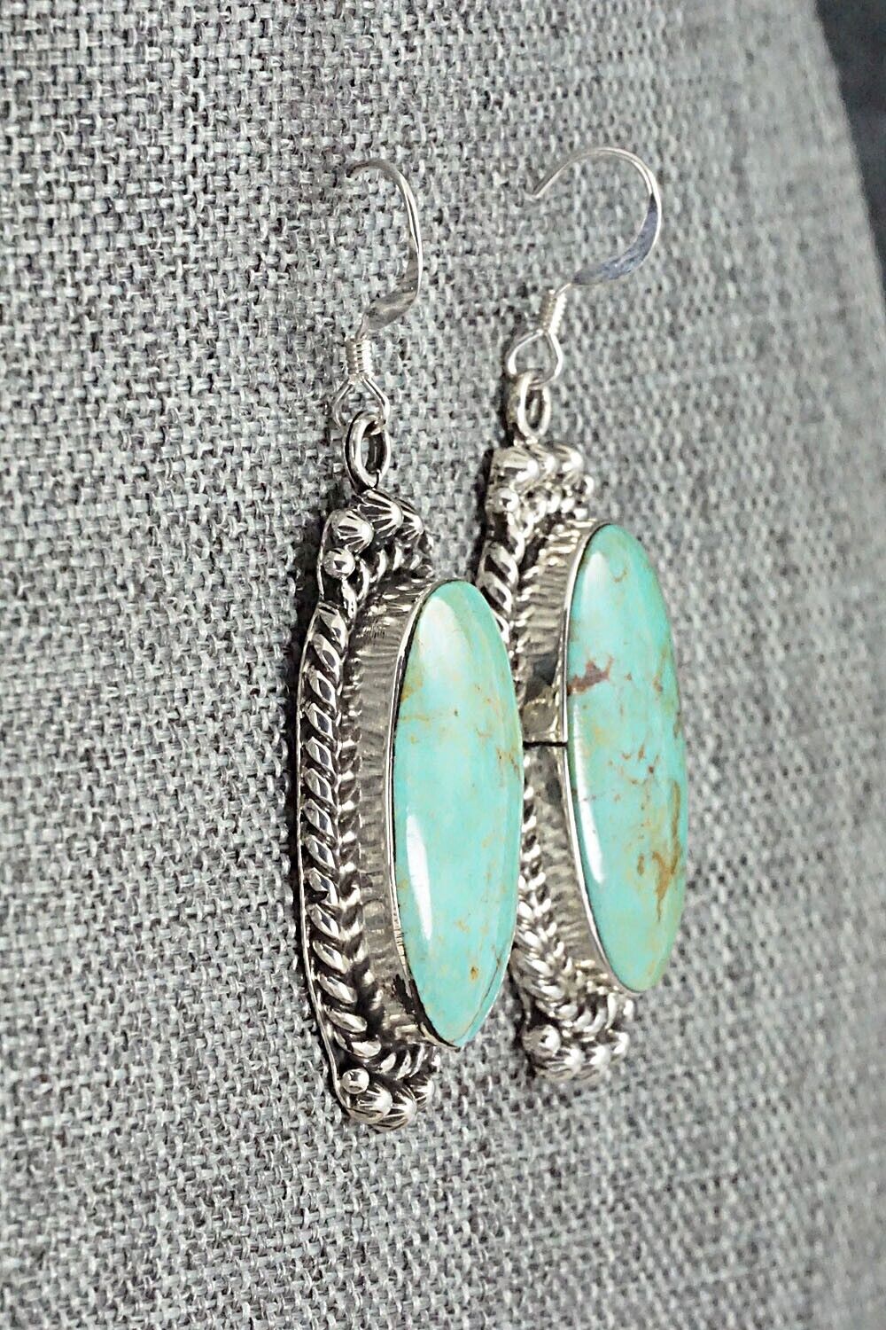 Turquoise & Sterling Silver Earrings - Gregg Yazzie