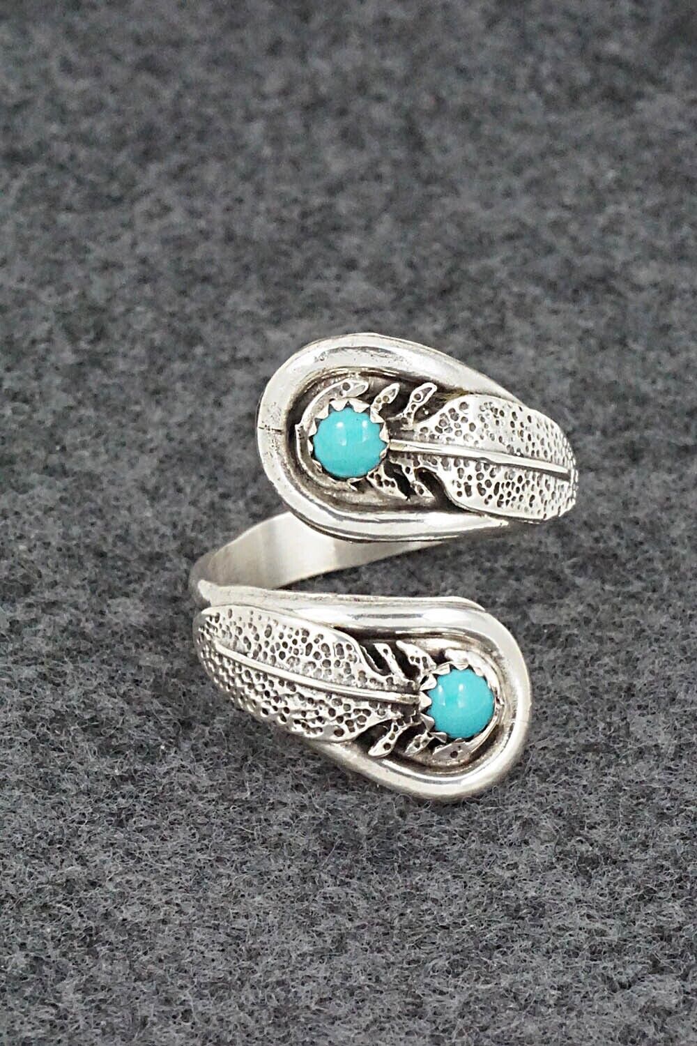 Turquoise & Sterling Silver Ring - Genevieve Francisco - Size 7.5