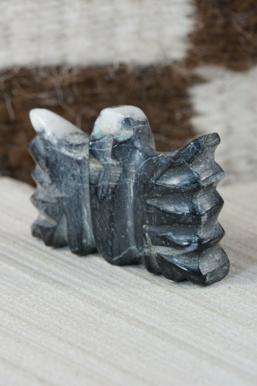 Bat Zuni Fetish Carving - Kelly Lementino - High Lonesome Trading