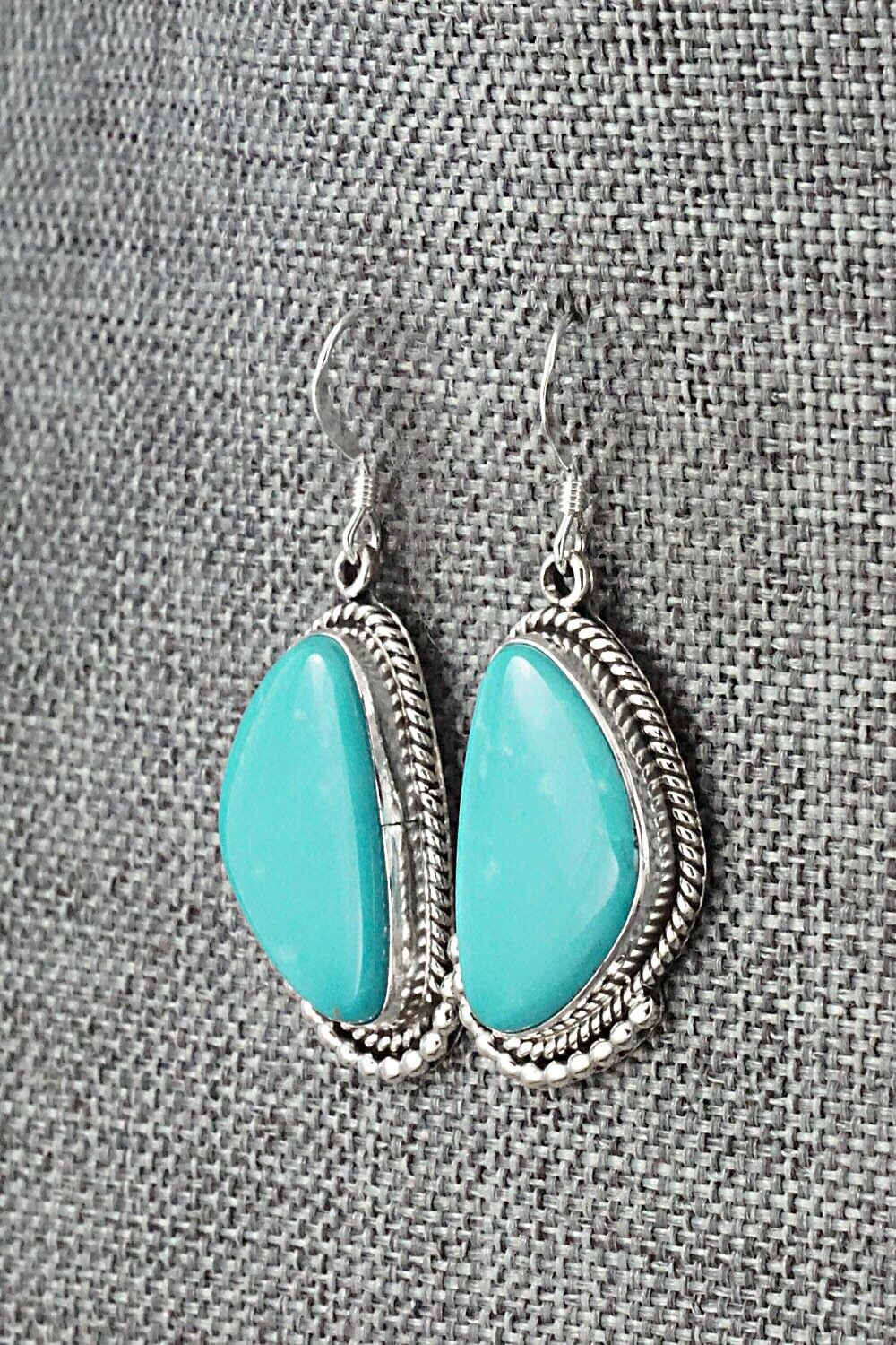 Turquoise & Sterling Silver Earrings - Verley Betone