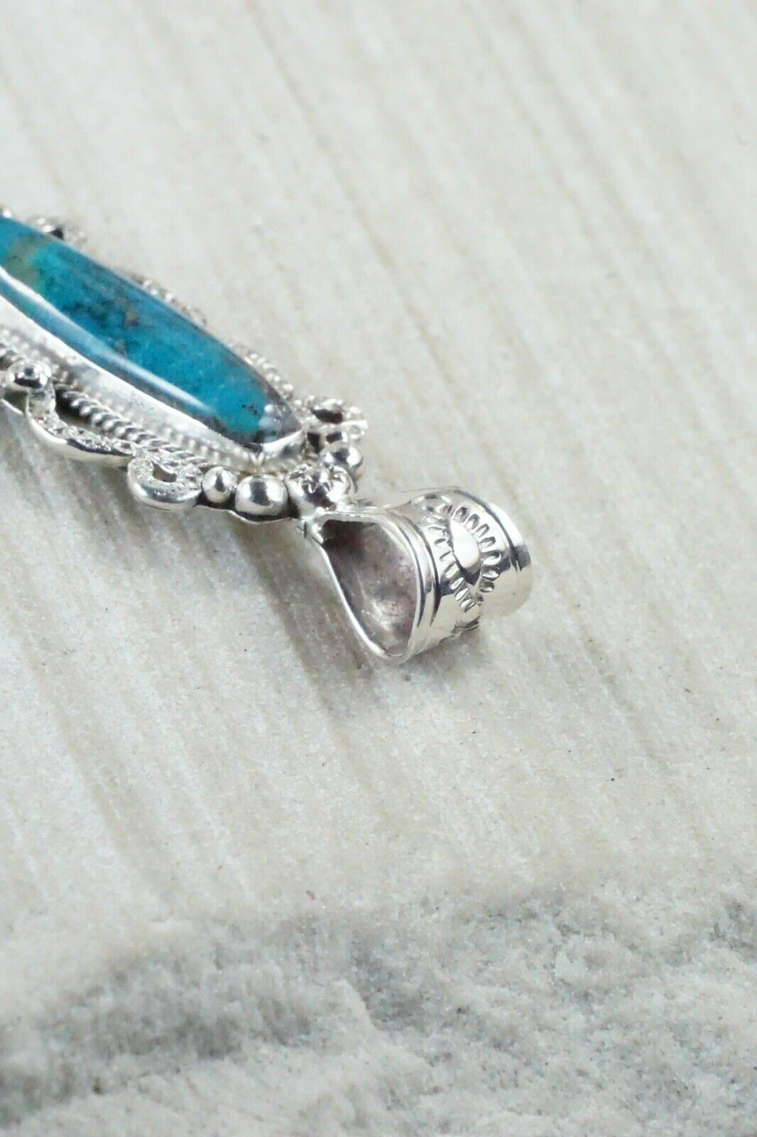 Turquoise & Sterling Silver Pendant - Navajo