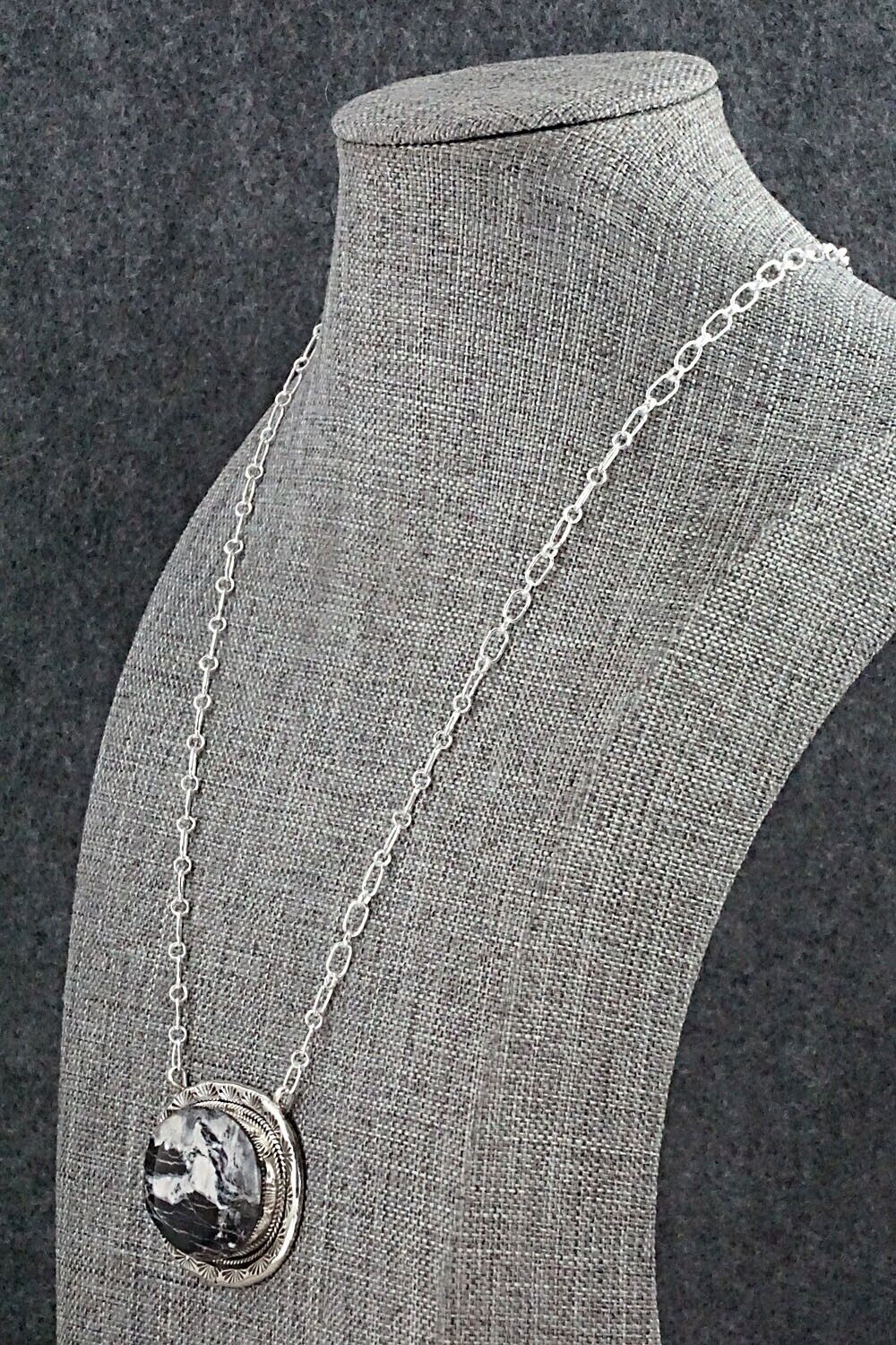 White Buffalo & Sterling Silver Necklace - Angela Ross