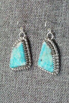 Turquoise & Sterling Silver Earrings - Alvin Joe