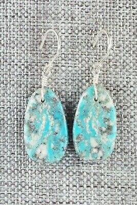 Turquoise & Sterling Silver Earrings - Lester Abeyta