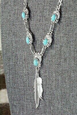 Turquoise & Sterling Silver Necklace - Verley Betone