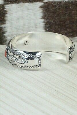 Coral and Sterling Silver Bracelet - Wilbert Muskett Sr.