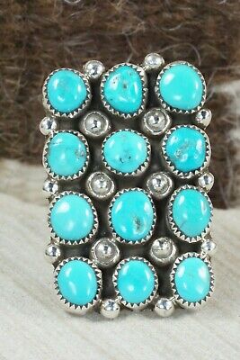 Turquoise and Sterling Silver Ring - Priscilla Reeder - Size 8
