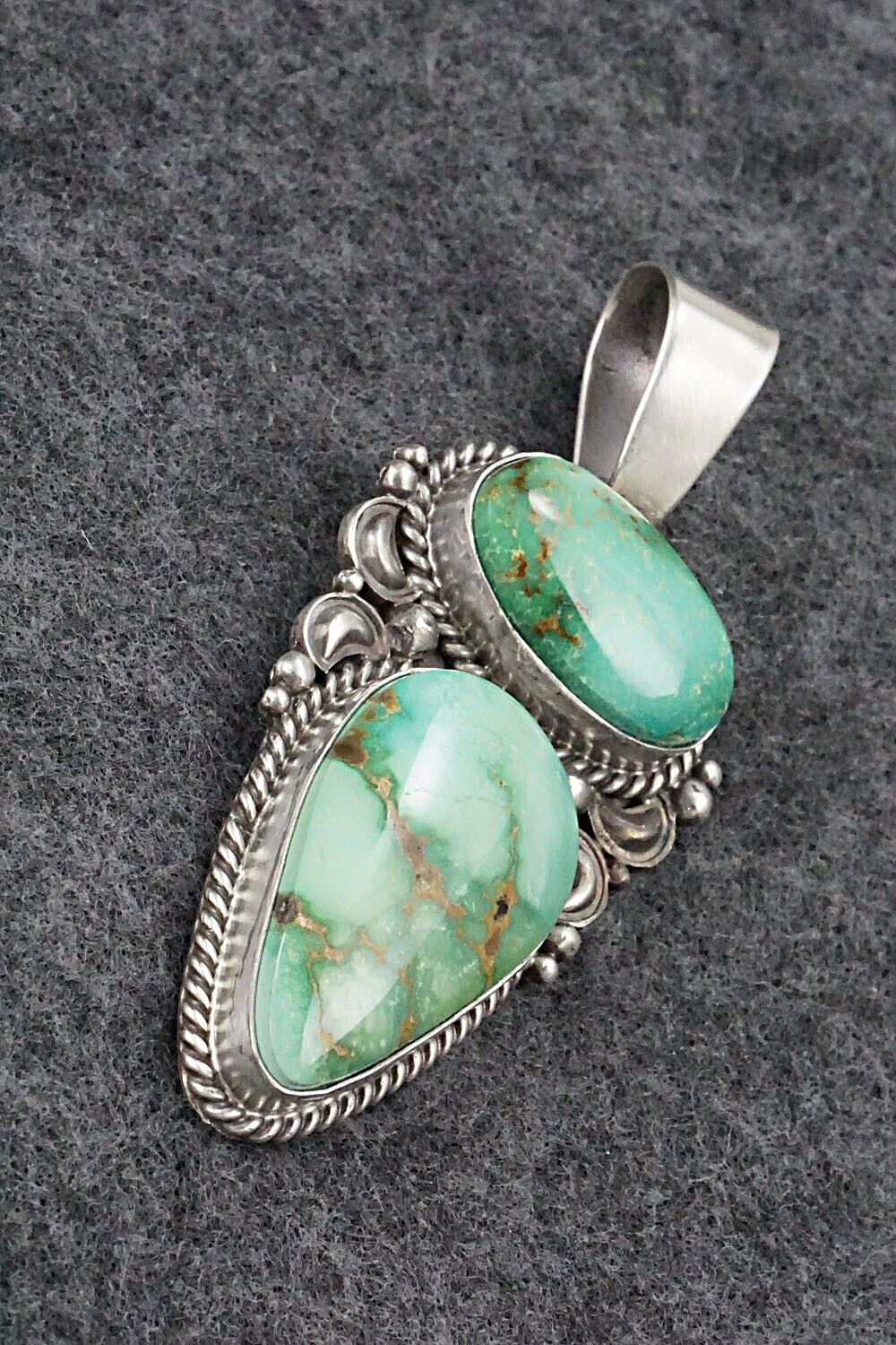 Turquoise and Sterling Silver Pendant - Derrick Gordon