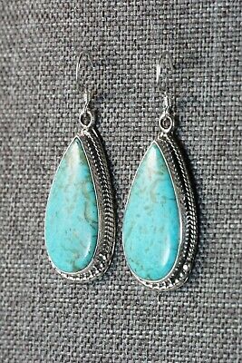 Navajo Turquoise & Sterling Silver Earrings - Sharon McCarthy