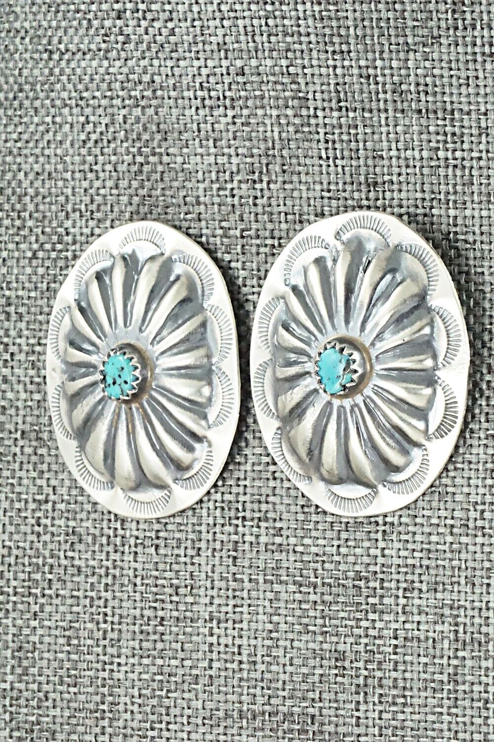Turquoise & Sterling Silver Earrings - Joan Begay
