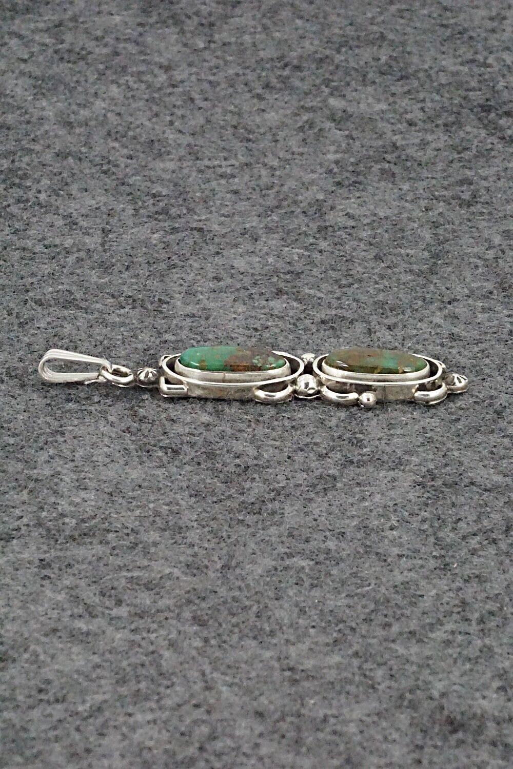Turquoise & Sterling Silver Pendant - Roger Lewis