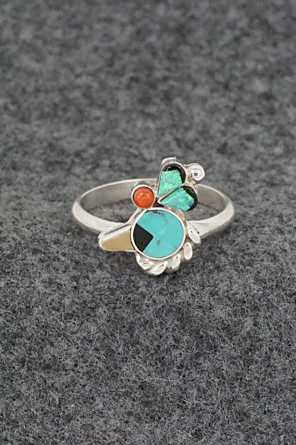 Multi Stone & Sterling Silver Ring - Michelle Peina - Size 8.5