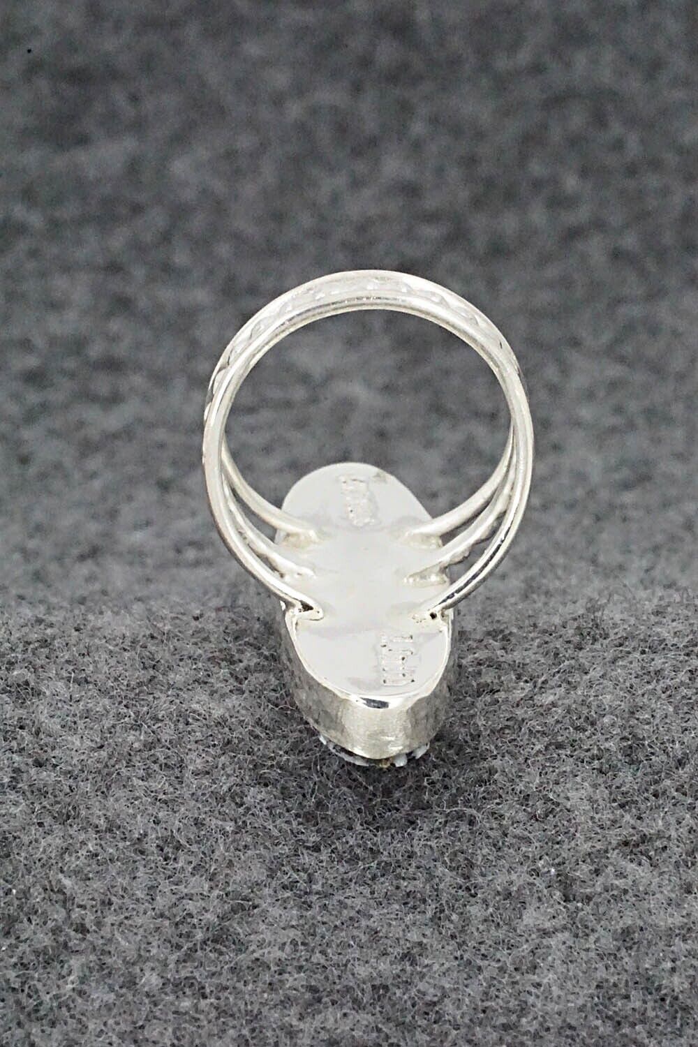 White Buffalo & Sterling Silver Ring - Harold Smith - Size 6