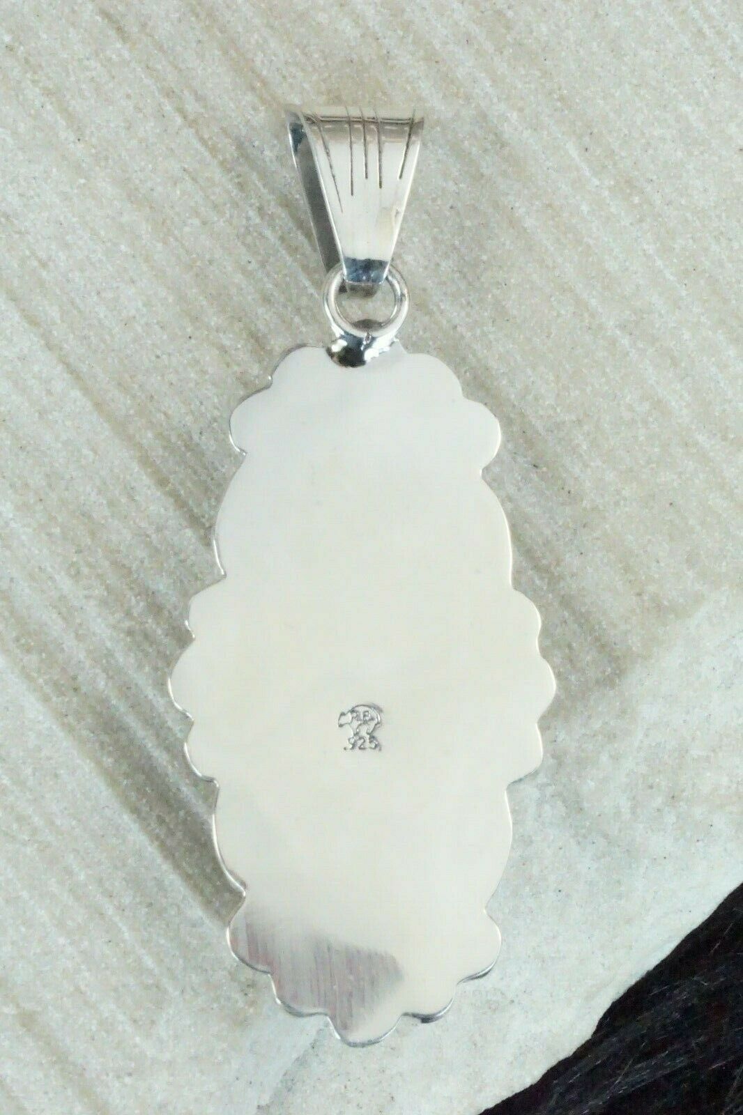 Turquoise & Sterling Silver Pendant - Jimson Belin