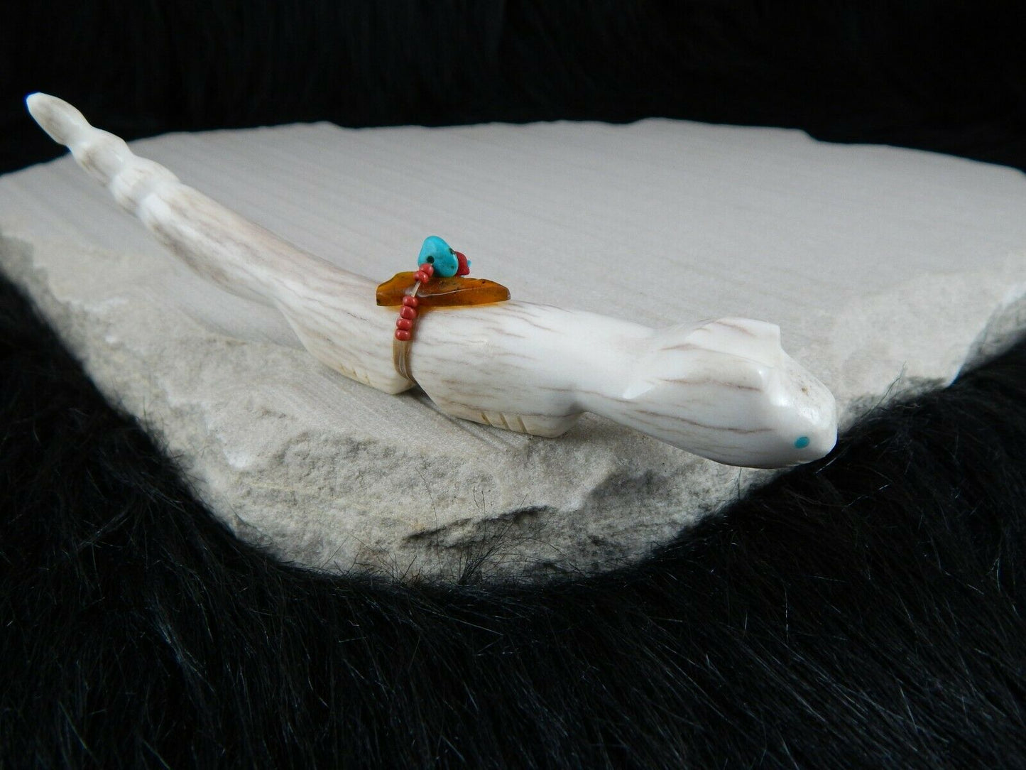 Mountain Lion Zuni Fetish Carving - Robert Weahkee - High Lonesome Trading